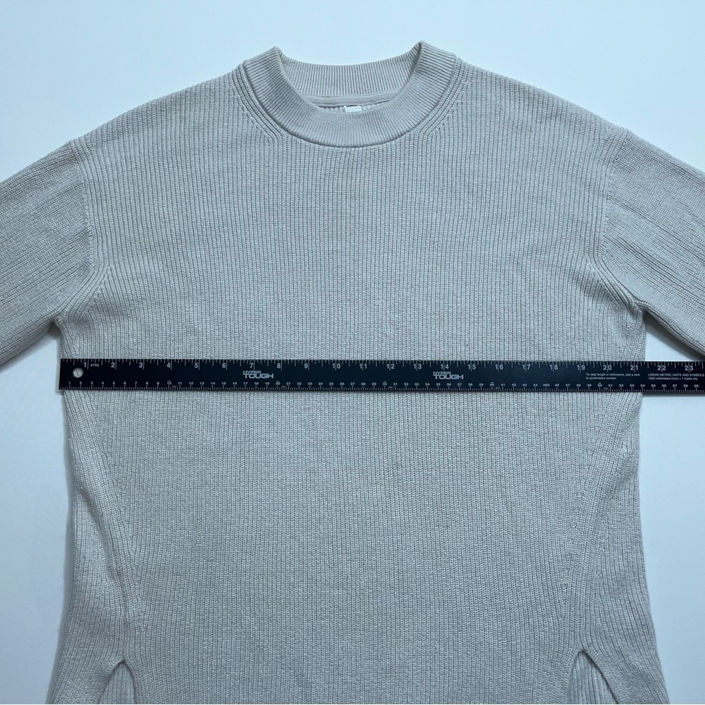 Lululemon Merino Wool Blend Ribbed Crewneck Sweater Womens Size 6 Ivory LW3GKAS - Picture 7 of 13
